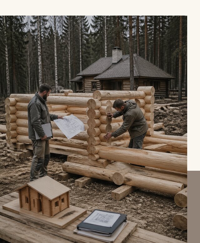 Проектирование и строительство домов из бревна в Троицке